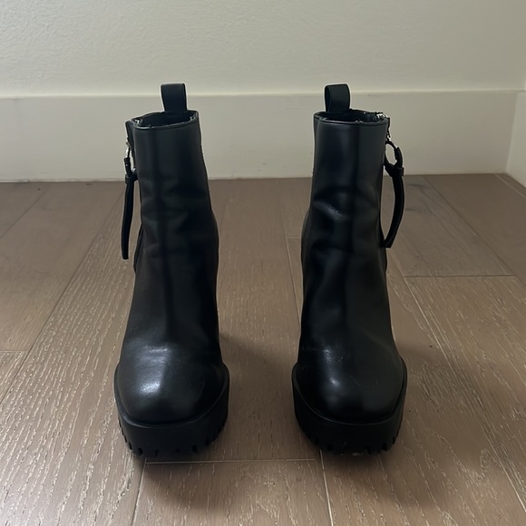 Zara Platform Ankle Boots Sz 36 - Picture 2 of 9
